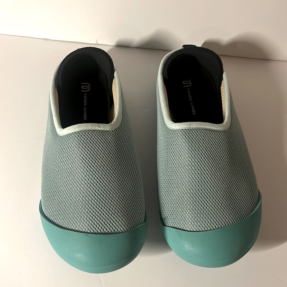 Mahabis Summer Sz US 8 Turquoise Removable Insole Slip On Flats Mesh Shoes
